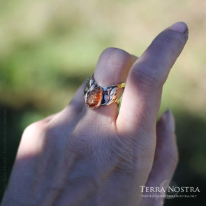Adjustable Ring "Fields" — Orange kyanite
