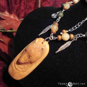 "Damga" wolf spirit necklace