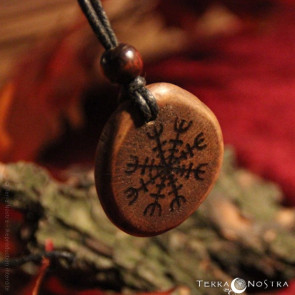 Aegishjalmur wooden pendant